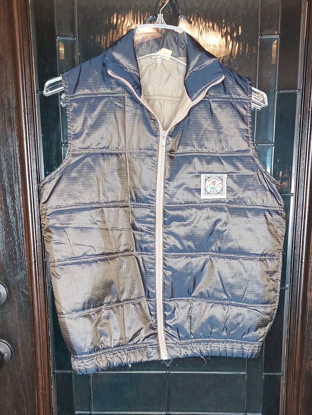 Vintage Hang Ten Navy Workwear Puffed Vest Size Large